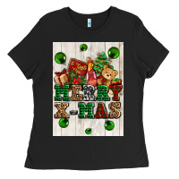 Black merry xmas Ladies Tee - AdoDesignShop