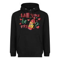 Black will you be my Heavyweight Hoodie - MaliasSmallBusiness