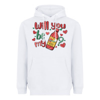 White will you be my Heavyweight Hoodie - MaliasSmallBusiness