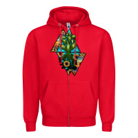 Red cactus1 Zipper Hoodie - JahusDesignShop
