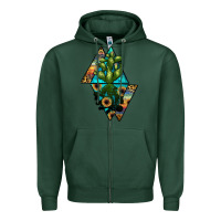 Sports Green cactus1 Zipper Hoodie - JahusDesignShop
