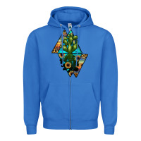 True Royal cactus1 Zipper Hoodie - JahusDesignShop
