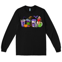 Black halloween coffee cups Long Sleeve Tee - AdoDesignShop