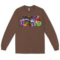 Chestnut halloween coffee cups Long Sleeve Tee - AdoDesignShop