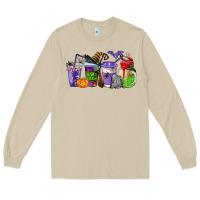 Mushroom halloween coffee cups Long Sleeve Tee - AdoDesignShop