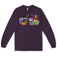 Plum halloween coffee cups Long Sleeve Tee - AdoDesignShop