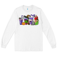 White halloween coffee cups Long Sleeve Tee - AdoDesignShop