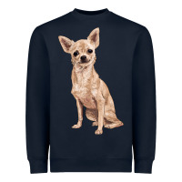 Navy chihuahua Heavyweight Sweatshirt - RanaPortraitStore
