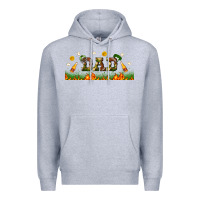 Heather Grey american football dad libbey glass Premium Hoodie - BundleAndBundleShop