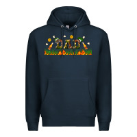 Navy american football dad libbey glass Premium Hoodie - BundleAndBundleShop