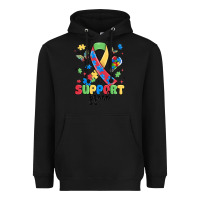 Black support squad autism Heavyweight Hoodie - MaliasSmallBusiness