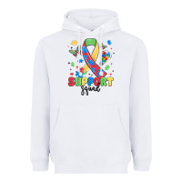 White support squad autism Heavyweight Hoodie - MaliasSmallBusiness