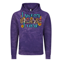 Cloud Purple i swear because i care Vintage Hoodie - Zillion Design Studio