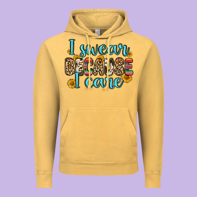Vintage Hoodie i swear because i care