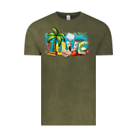 Vintage Olive love summer teacher Vintage Tee - Zillion Design Studio
