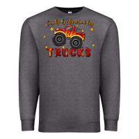 Charcoal Heather easily distracted by trucks Premium Sweatshirt - MaliasSmallBusiness