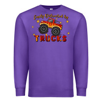 Purple easily distracted by trucks Premium Sweatshirt - MaliasSmallBusiness