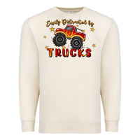 Sandshell easily distracted by trucks Premium Sweatshirt - MaliasSmallBusiness