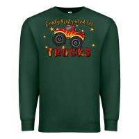 Sports Green easily distracted by trucks Premium Sweatshirt - MaliasSmallBusiness