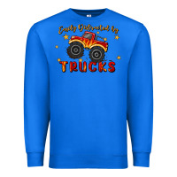 True Royal easily distracted by trucks Premium Sweatshirt - MaliasSmallBusiness