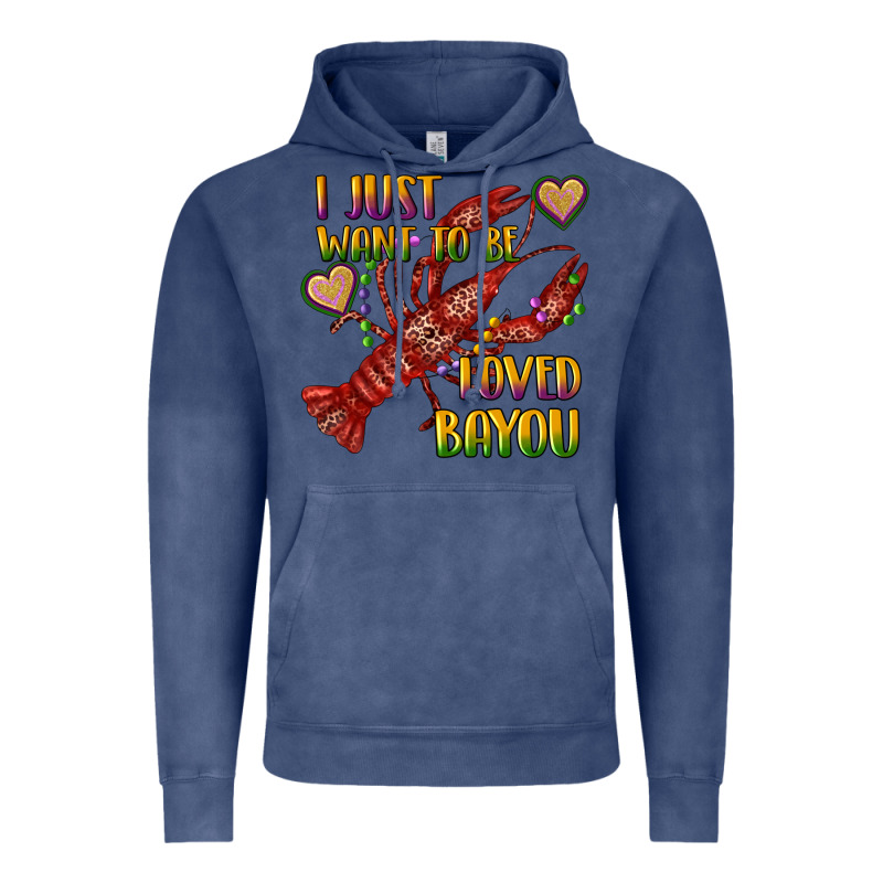 Mardi Gras I Just Want To Be Loved Bayou Crawfish Vintage Hoodie by RanaPortraitStore | Teevron