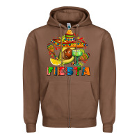Chestnut fıesta with avocado and sombrero Zipper Hoodie - AdoDesignShop