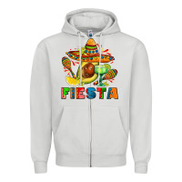 Fıesta With Avocado And Sombrero Zipper Hoodie | Teevron
