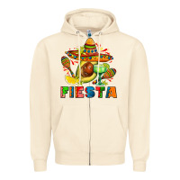 Sandshell fıesta with avocado and sombrero Zipper Hoodie - AdoDesignShop
