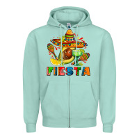 Seafoam fıesta with avocado and sombrero Zipper Hoodie - AdoDesignShop
