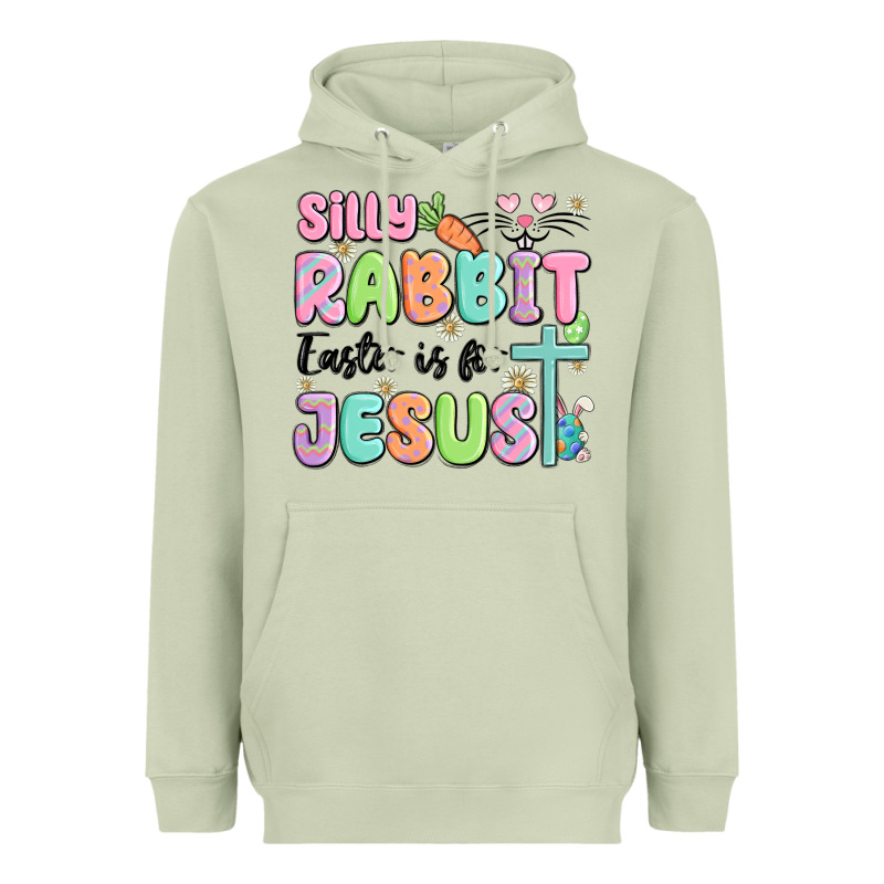 Silly Rabbit Easter Is For Jesus Heavyweight Hoodie by MaliasSmallBusiness | Teevron