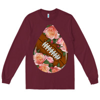 American Football And Western Roses Teardrop Long Sleeve Tee | Teevron