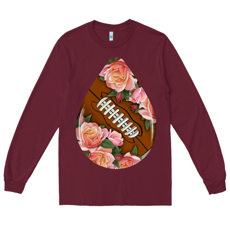 American Football And Western Roses Teardrop Long Sleeve Tee by BundleAndBundleShop | Teevron