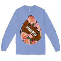 Colony Blue american football and western roses teardrop Long Sleeve Tee - BundleAndBundleShop