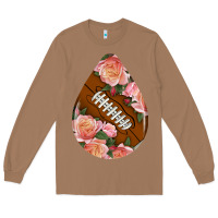 Toasted Coconut american football and western roses teardrop Long Sleeve Tee - BundleAndBundleShop