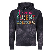Cloud Black i speak fluent sarcasm Vintage Hoodie - Zillion Design Studio