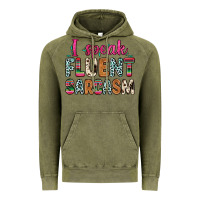 Vintage Olive i speak fluent sarcasm Vintage Hoodie - Zillion Design Studio