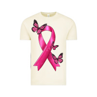 Vintage Arctic Breast Cancer Ribbon with Butterfly Vintage Tee - texasbilliewilder