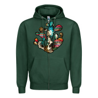 Sports Green serape cactus Zipper Hoodie - JahusDesignShop