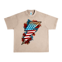French Oak American lightning bolt Urban Heavy Tee - Neo Western