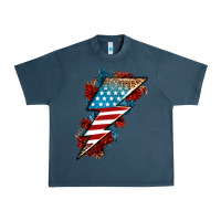 Midnight Navy American lightning bolt Urban Heavy Tee - Neo Western