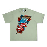 Oil Green American lightning bolt Urban Heavy Tee - Neo Western