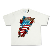 Pistachio American lightning bolt Urban Heavy Tee - Neo Western