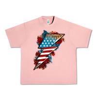 Salmon American lightning bolt Urban Heavy Tee - Neo Western