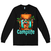 Black camp life camp backpack Long Sleeve Tee - AdoDesignShop