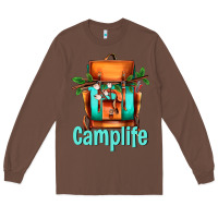 Chestnut camp life camp backpack Long Sleeve Tee - AdoDesignShop