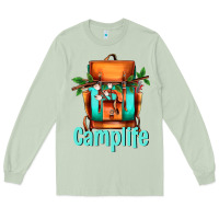 Matcha camp life camp backpack Long Sleeve Tee - AdoDesignShop