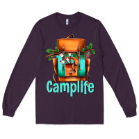Plum camp life camp backpack Long Sleeve Tee - AdoDesignShop