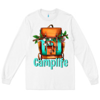White camp life camp backpack Long Sleeve Tee - AdoDesignShop