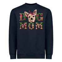Navy christmas dog mom chihuahua Heavyweight Sweatshirt - RanaPortraitStore