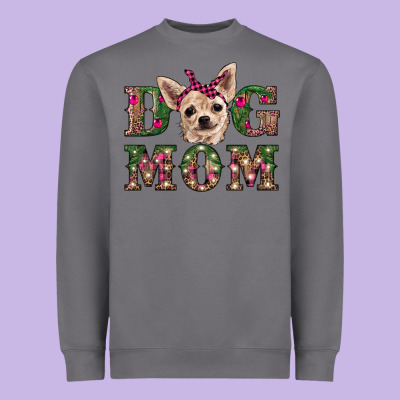 Christmas Dog Mom Chihuahua Heavyweight Sweatshirt Designed By Ranaportraitstore